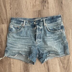 We The Free Distressed Blue Jean Shorts